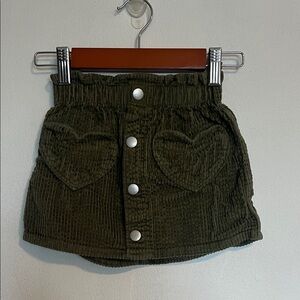 Old Navy Dark Green Corduroy Kids Skirt
